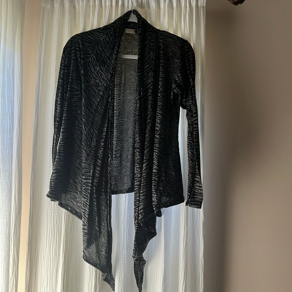 Zebra black and gray cardigan